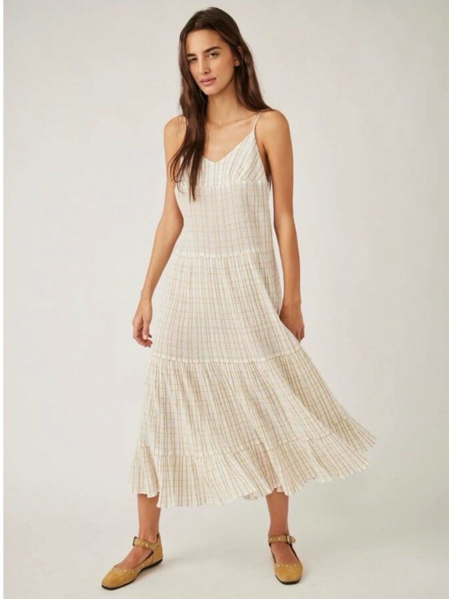 Free People Marigold Flowy Maxi Dress Ivory Xs